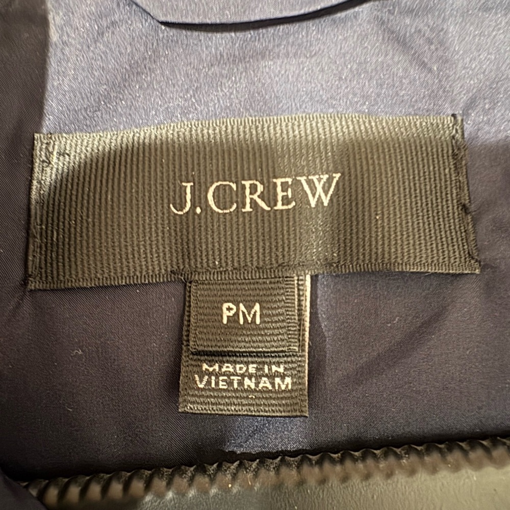 J. Crew Navy Quilted Vest with Gold Details - Picture 3 of 4